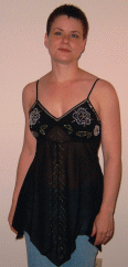 Black Sequined Sequined Indian Top